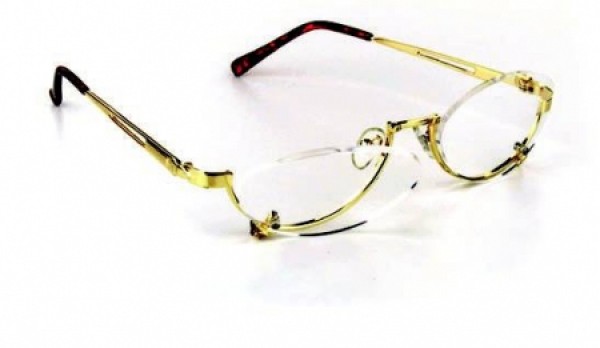 Schminkbrille/ Make up Brille  in Goldmetall