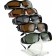 Überbrillen Überzieh-Sonnenbrillen Schwarz mit braunen Polarisierenden Gläsern
